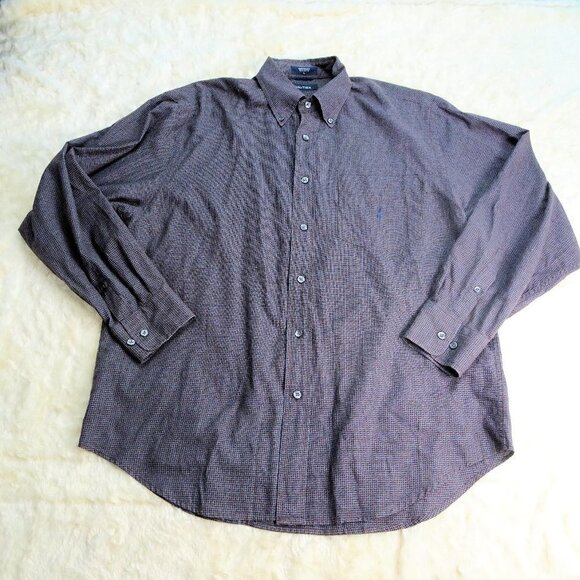 Nautica Brown L/S Button Down Shirt Size Large - Picture 1 of 6